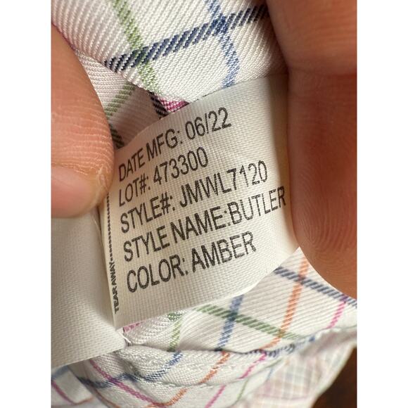 Johnnie-O Performance Butler Sport Short Long Sleeve Shirt Multicolor Mens Large - Picture 6 of 9